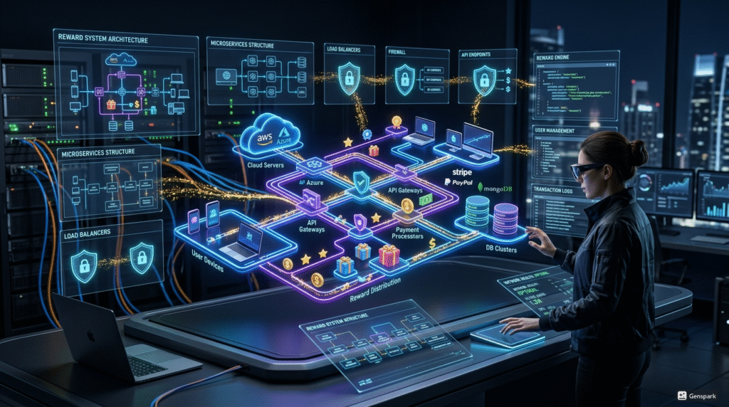 Architecture réseau des systèmes de récompenses en ligne